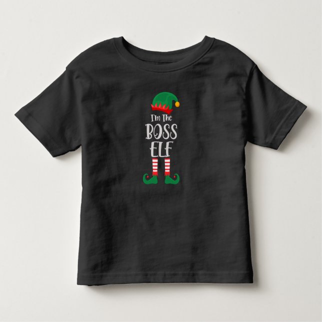 Im Boss Elf passt Weihnachten Kleinkind T-shirt (Vorderseite)
