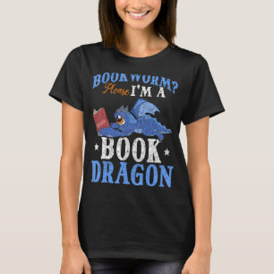 Im Buch Dragon Reading Books Bookworm Book Drag T-Shirt