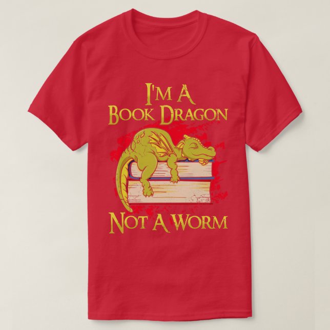 Im Buchdrachen kein Wurm T-Shirt (Design vorne)