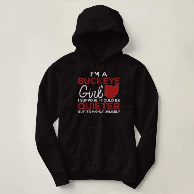 Im Buckeye Girl Ohio Staat für Frauen Hoodie (Design vorne)