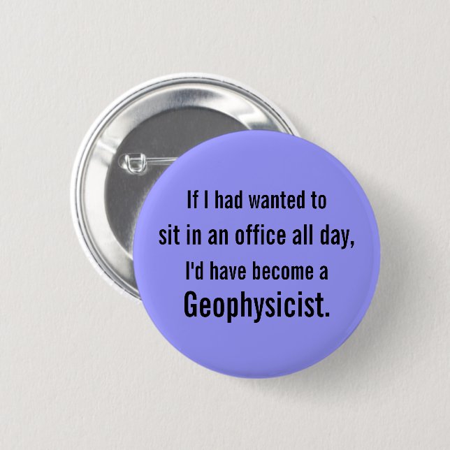 Im Büro feststeckend - Anpassbar Button (Vorne & Hinten)