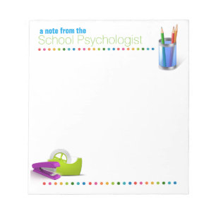 Im Büro Psychologe's Note Pad Notizblock