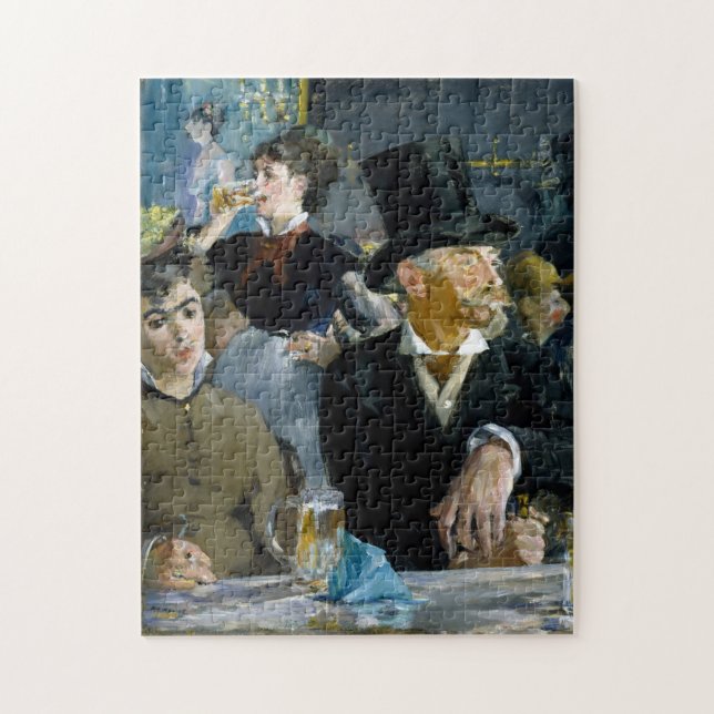 Im Café von Manet Impressionist Malerei Puzzle (Vertikal)