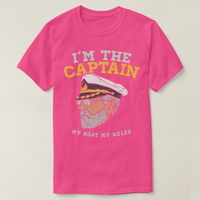Im Captain My Boat Meine Regeln T-Shirt (Design vorne)