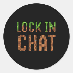 Im Chat einschließen - Retro-Videospiel Pixel Art  Runder Aufkleber