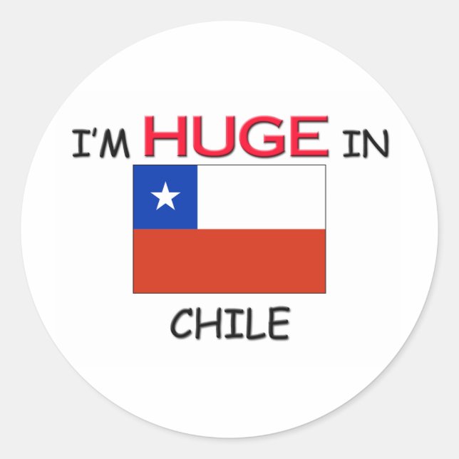 Im CHILE bin ich sehr groß Runder Aufkleber (Vorderseite)