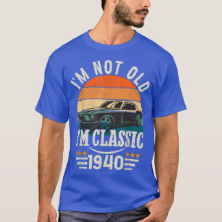 Im Classic Car 82. Geburtstagsgeschenk 82 Jahre al T-Shirt