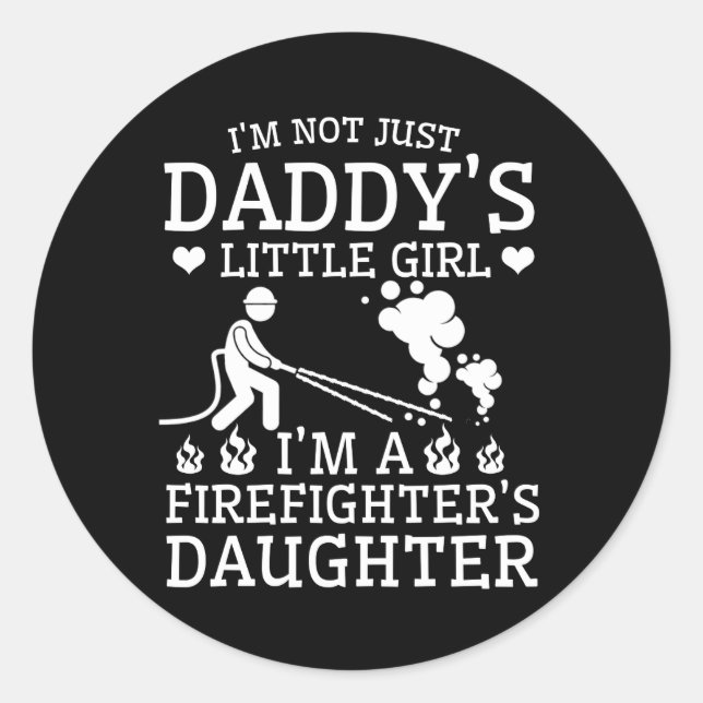 Im Daughter Firefighter Daddy Pride Shirt Runder Aufkleber (Vorderseite)