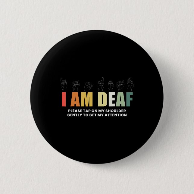 Im Deaf Deaf-Mute Gebärdensprache Button (Vorderseite)
