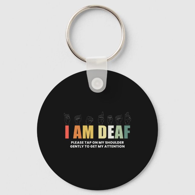 Im Deaf Deaf-Mute Gebärdensprache Schlüsselanhänger (Vorderseite)