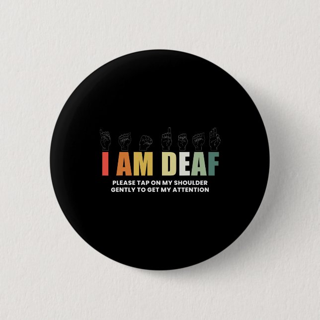Im Deaf Deaf-Mute-Zeichensprache Button (Vorderseite)