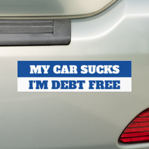 I'M DEBT FREE AUTOAUFKLEBER