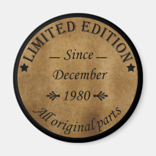 Im Dezember 1980 Vintage Geburtstag geboren Magnet
