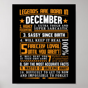 IM DEZEMBER GEBURTSTAG MONAT SIND DIE LEGENEN GEBO POSTER