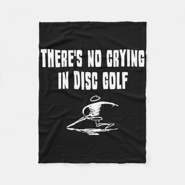Im Disc Golf Sport wird nicht geweint  Fleecedecke (Vorderseite)
