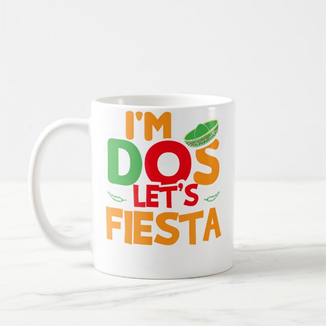 I'M Dos Taco Twosday Boy Girl 2Nd Birthday Kaffeetasse (Links)