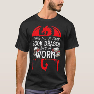 Im Drachen kein Worm Funny Book Reader Bookworm T-Shirt