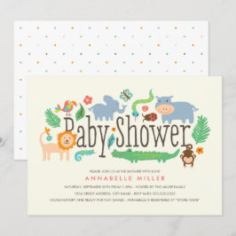 Im Dschungel Baby Dusche einladen Einladung