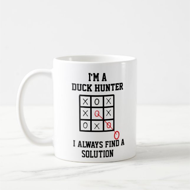 Im Duck Hunter finde ich immer eine Lösung-Tasse Kaffeetasse (Links)