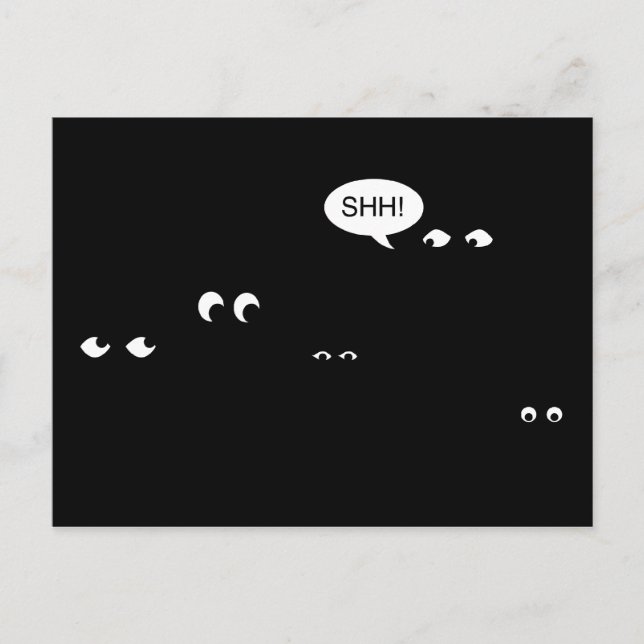 Im Dunkeln gewartet : Überraschung Party! Einladungspostkarte (Vorderseite)