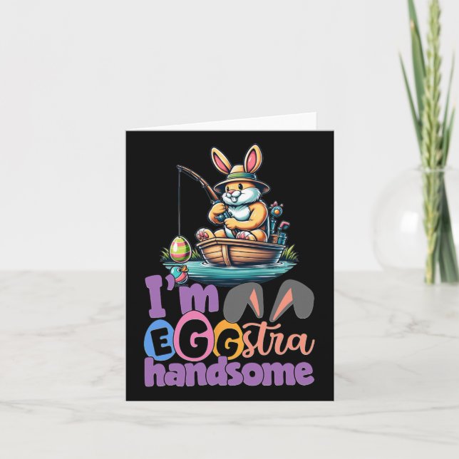 Im Eggstra handsome Bunny Fish B Fish Osterfest Da Karte (Vorderseite)