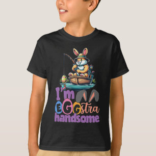 Im Eggstra hübschen Bunny angelt B Fisch Ostern Da T-Shirt