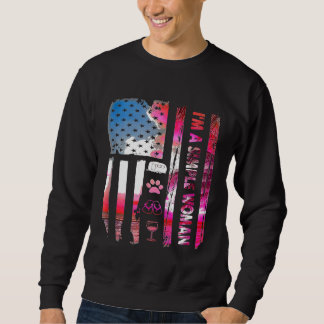 Im einfachen Camping einer Frau Wein Flip Flops Do Sweatshirt
