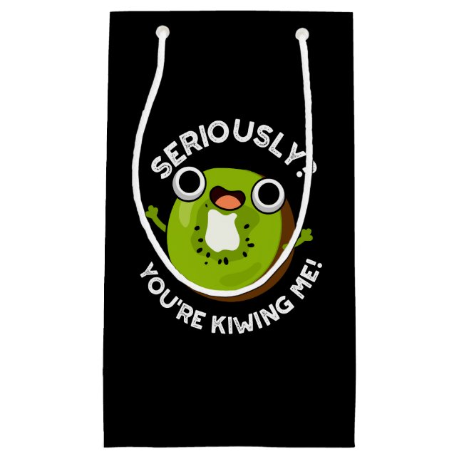 Im Ernst, du Kiwiing Me Funny Fruit Pun Kleine Geschenktüte (Vorderseite)