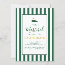 Im ersten Jahr in einem grünen Geburtstag beherrsc Einladung