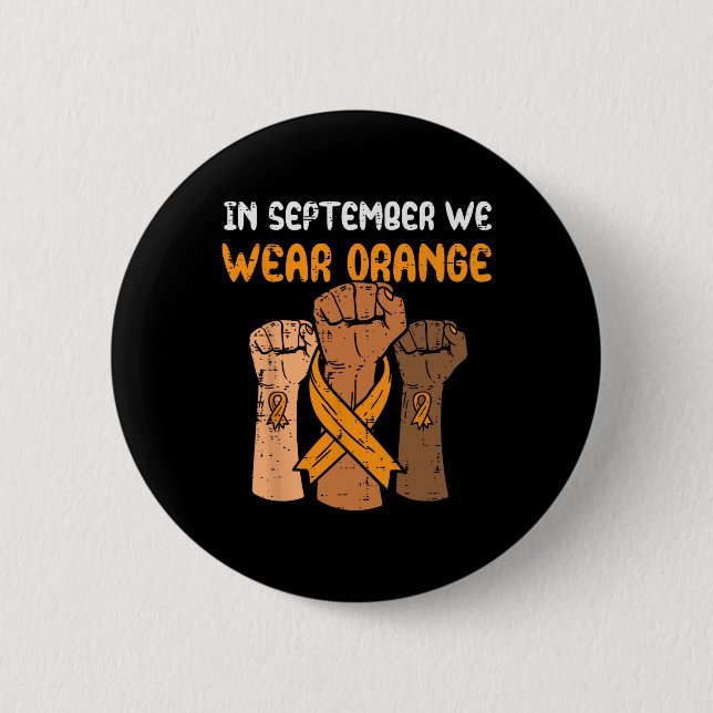 Im ersten September tragen wir das Bewusstsein für Button (Vorderseite)