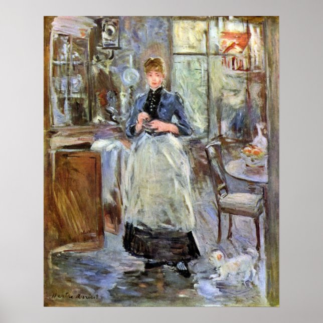 Im Esszimmer von Berthe Morisot Poster (Vorne)