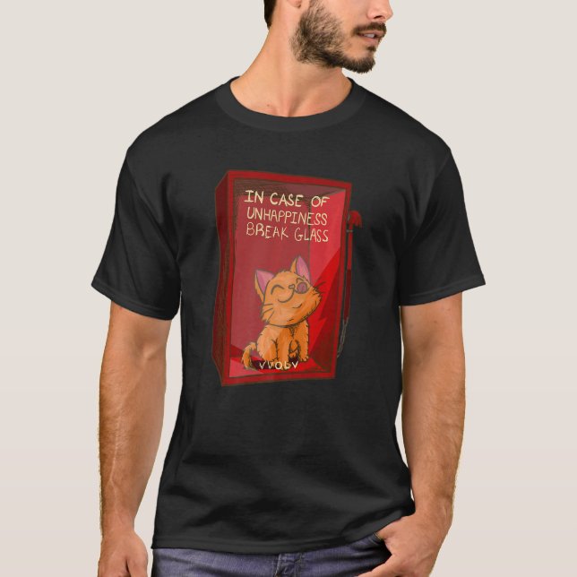 Im Fall von Unglück Break Glass Cat Kitten T-Shirt (Vorderseite)