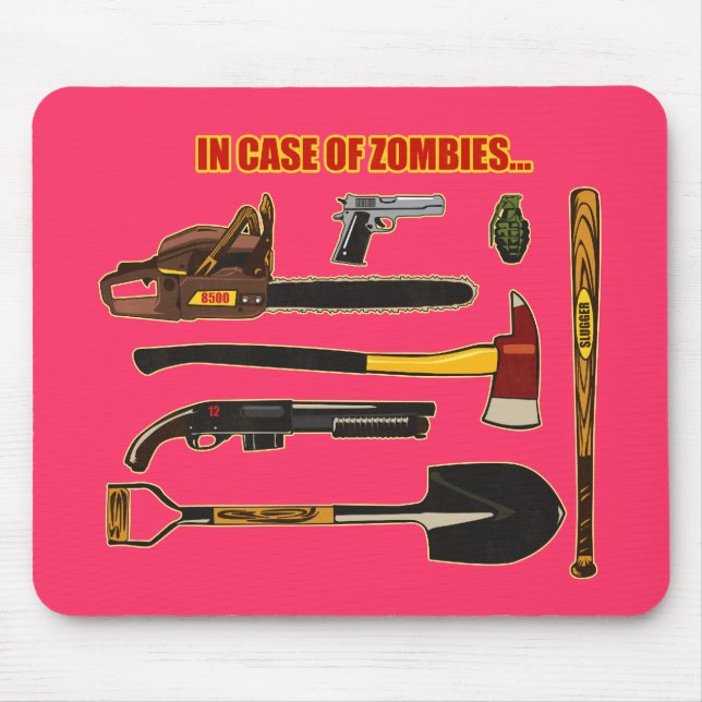 Im Falle der Zombies… Mousepad (Vorne)