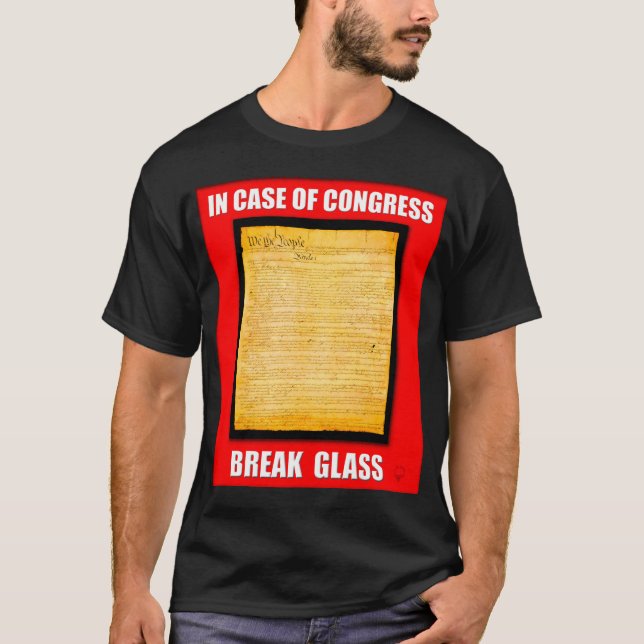 Im Falle des Kongress-Bruch-Glases T-Shirt (Vorderseite)