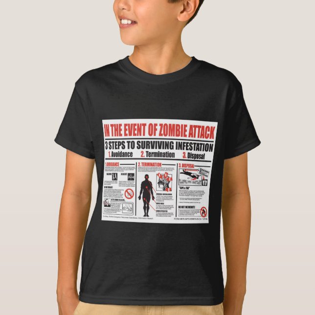 Im Falle des Zombie-Angriffs: T-SHIRT Jungen (Vorderseite)