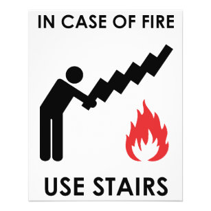 Im Falle von Treppen für den Brandschutz Flyer