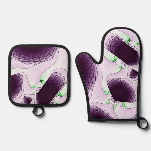 Im Farbton Violet Ofenhandschuh & Topflappen-Set (Vorderseite)
