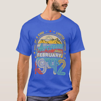 Im Februar 1942 Geboren 79. Geburtstagsgeschenk Re T-Shirt