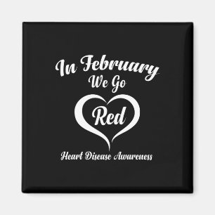 Im Februar gehen wir ins Bewusstsein für Rote Herz Magnet
