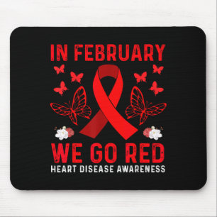 Im Februar gehen wir Rot Amerikanisches Bewusstsei Mousepad