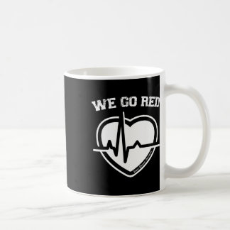 Im Februar gehen wir Rot - Herzkrankheit-Bewusstse Kaffeetasse