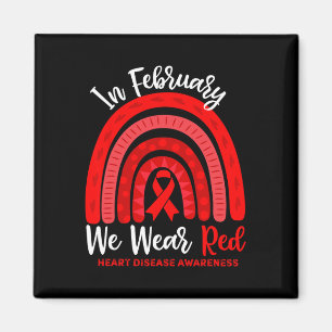 Im Februar gehen wir zu Red Ribbon Herz-Krankheit Magnet