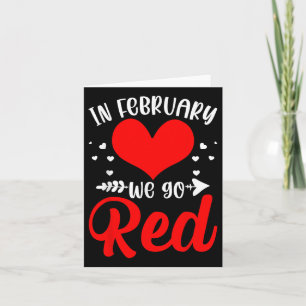 Im Februar gehen wir zu Roter Herzkrankheit Bewuss Karte