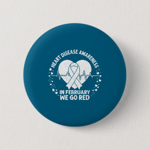 Im Februar gehen wir zum Roten Band Herzkrankheit Button
