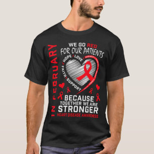 Im Februar Go Red Nurse Rn Herzkrankheit Bewusstse T-Shirt