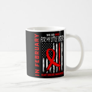 Im Februar tragen Sie Rot Little Sister Herzerkran Kaffeetasse