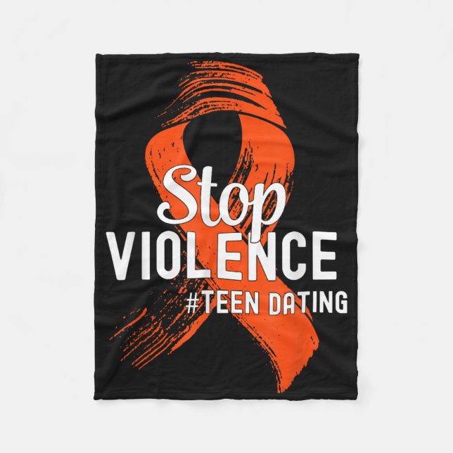 Im Februar tragen wir Orange Teen Verabredet Gewal Fleecedecke (Vorderseite)