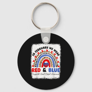 Im Februar tragen wir Red &amp; Blue Chd Awareness Schlüsselanhänger