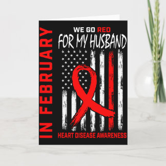 Im Februar tragen wir Rot Ehemann Herzerkrankung b Karte