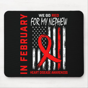 Im Februar tragen wir Rot für die Herzkrankheit de Mousepad